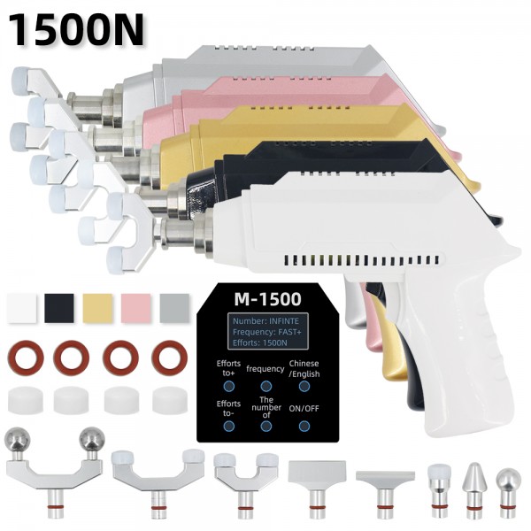 New 1500N 30 Levels 8 Heads Replaceable Electric Chiropractic Tools Spine Adjusting Gun For Cervical Massage Instrument
